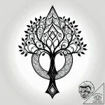 Hourglass with a living tree growing inside,… – style Jagger Old – tattoo sketch (16.12.2025 19:56)