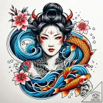 Tattoo design a serene face with deep, though… – style Jaeger Simple – tattoo sketch (16.12.2025 20:36)