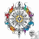 Tattoo sketch a zodiac glyph formed by wisps… – style Jaeger Mini – tattoo sketch (16.12.2025 22:17)