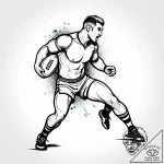 Tattoo sketch a rugby player mid-tackle., tat… – style Jagger Old – tattoo sketch (17.12.2025 01:18)