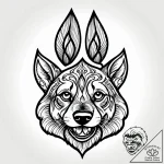 лапа, tattoo line art, on a clean white paper… – style Jagger Old – tattoo sketch (17.12.2025 07:57)