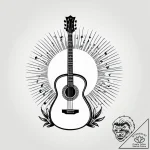 Tattoo sketch, miguel playing guitar with sun… – style Jagger Old – tattoo sketch (17.12.2025 09:17)