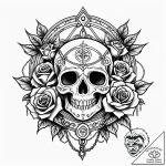 Tattoo sketch a zodiac glyph with a small, el… – style Jaeger Simple – tattoo sketch (17.12.2025 11:16)