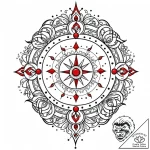 Tattoo design a zodiac glyph (symbol) with su… – style Jaeger Mini – tattoo sketch (17.12.2025 12:56)