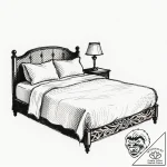 A perfectly made hotel bed with crisp white l… – style Flux Inscriptions – tattoo sketch (17.12.2025 16:17)