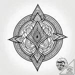 Tattoo sketch, spirit with wind swirling arou… – style Jagger Old – tattoo sketch (17.12.2025 18:37)