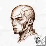 киберпанк, artistic tattoo sketch, dotwork sh… – style Flux Inscriptions – tattoo sketch (17.12.2025 18:57)