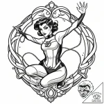 Tattoo sketch, elastigirl stretching arms wit… – style Jaeger Mini – tattoo sketch (17.12.2025 22:16)