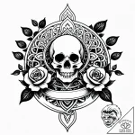 лестница, tattoo sketch design, on a clean wh… – style Jagger Old – tattoo sketch (17.12.2025 22:38)