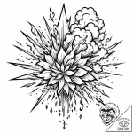 Tattoo sketch a pixelated explosion with smok… – style Jaeger Mini – tattoo sketch (17.12.2025 23:36)