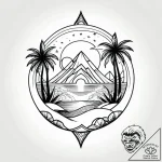 Tattoo design a tropical island with palm tre… – style Jagger Old – tattoo sketch (17.12.2025 23:57)
