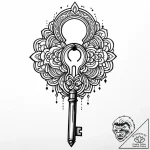 Tattoo design a highly detailed tiny key with… – style Jaeger Mini – tattoo sketch (18.12.2025 10:16)