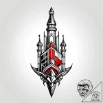 Tetris blocks falling to build a dystopian to… – style Jagger Old – tattoo sketch (18.12.2025 10:37)