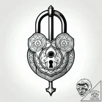 Tattoo design a digital padlock with a styliz… – style Jagger Old – tattoo sketch (18.12.2025 17:17)