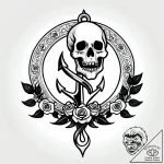 Abyssal anchor entangled in ghostly seaweed,… – style Jagger Old – tattoo sketch (18.12.2025 18:37)