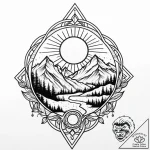 Tattoo sketch a geometric representation of a… – style Jaeger Mini – tattoo sketch (18.12.2025 20:56)