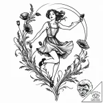 Tat tattoo sketch, poppy jumping mid-air with… – style Jaeger Mini – tattoo sketch (18.12.2025 22:17)
