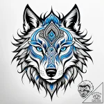 Tattoo sketch, humanoid wolf hybrid with trib… – style Jaeger Simple – tattoo sketch (19.12.2025 00:36)