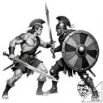 Tattoo sketch, asterix and viking shield clas… – style Flux Inscriptions – tattoo sketch (19.12.2025 03:57)