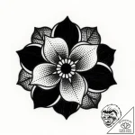 Tat tattoo sketch, geometric flower made from… – style Flux Inscriptions – tattoo sketch (19.12.2025 05:17)