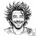 Tattoo sketch, rick with messy hair and big s… – style Jaeger Mini – tattoo sketch (19.12.2025 07:16)