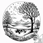 A grainy, faded color photo of a family havin… – style Jagger Old – tattoo sketch (19.12.2025 08:57)