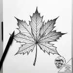 Tat tattoo sketch, maple leaves with crisp ge… – style Jaeger Simple – tattoo sketch (19.12.2025 10:56)