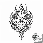 104. tattoo design: a minimalist “opora” rune… – style Jaeger Mini – tattoo sketch (19.12.2025 13:56)