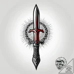 Tattoo sketch, hiccup’s sword glowing with ma… – style Jagger Old – tattoo sketch (19.12.2025 14:16)
