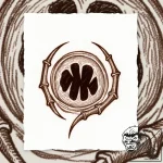 Abyssal mirror with claw marks, tattoo line a… – style Flux Inscriptions – tattoo sketch (19.12.2025 14:37)