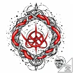 75. tattoo sketch: “raduga” rune surrounded b… – style Jaeger Mini – tattoo sketch (19.12.2025 17:57)