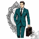 Tat tattoo sketch, businessman’s suit with ti… – style Jaeger Mini – tattoo sketch (19.12.2025 19:16)