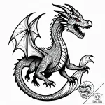 Tat tattoo sketch, colossal red sea dragon wr… – style Jagger Old – tattoo sketch (19.12.2025 20:57)