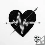 Tattoo sketch a minimalist heartbeat line., t… – style Flux Inscriptions – tattoo sketch (19.12.2025 21:17)