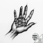 Tat tattoo sketch, mystical symbols from anci… – style Flux Inscriptions – tattoo sketch (19.12.2025 22:37)