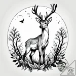 Tat tattoo sketch, quiet forest clearing with… – style Jagger Old – tattoo sketch (20.12.2025 00:57)