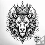 Zodiac sigil crowned with frost, concept art… – style Jaeger Simple – tattoo sketch (20.12.2025 05:37)