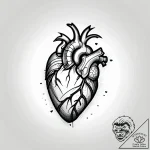 A detailed broken heart with stitches, healin… – style Jagger Old – tattoo sketch (20.12.2025 06:17)