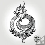 Tat tattoo sketch, poppy and branch silhouett… – style Jagger Old – tattoo sketch (20.12.2025 10:16)