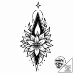 Nightshade bloom beneath spectral spire, tatt… – style Jaeger Mini – tattoo sketch (20.12.2025 11:17)