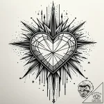 Tat tattoo sketch, pixelated heart with glitc… – style Jaeger Simple – tattoo sketch (20.12.2025 12:17)