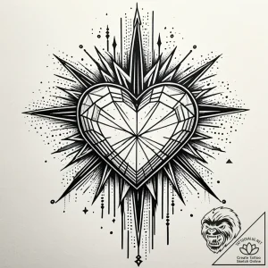 Tat tattoo sketch, pixelated heart with glitc… – style Jaeger Simple – tattoo sketch (20.12.2025 12:17)