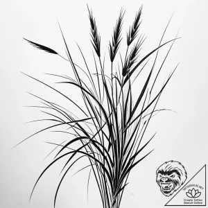 Tattoo sketch, tall reeds waving with gentle… – style Jaeger Simple – tattoo sketch (20.12.2025 13:36)