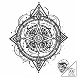 Graven sigil spinning through mist, tattoo li… – style Jaeger Mini – tattoo sketch (20.12.2025 13:56)