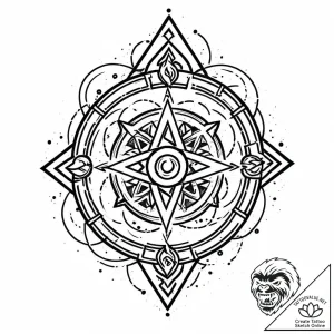 Graven sigil spinning through mist, tattoo li… – style Jaeger Mini – tattoo sketch (20.12.2025 13:56)