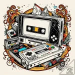 Tattoo sketch a vhs tape of an old console ga… – style Jaeger Simple – tattoo sketch (20.12.2025 15:57)