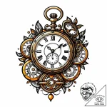Tattoo sketch a detailed but small antique po… – style Jaeger Mini – tattoo sketch (20.12.2025 21:20)