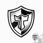 Tattoo sketch a stylized shield with a specif… – style Flux Inscriptions – tattoo sketch (21.12.2025 00:37)