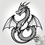 Tattoo sketch, dragon entwined with glowing c… – style Jagger Old – tattoo sketch (21.12.2025 01:37)
