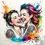 Tattoo sketch, rick and katie laughing amidst… – style Jaeger Simple – tattoo sketch (21.12.2025 03:37)